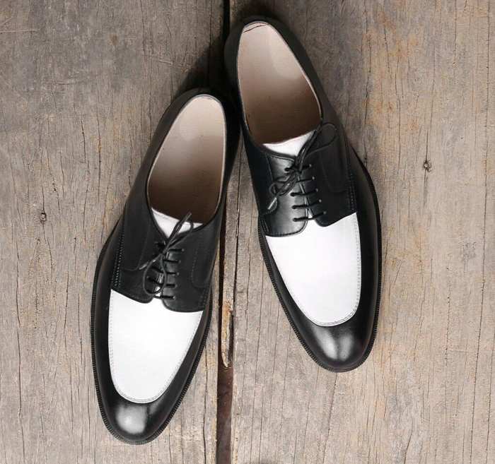 Mens dress shoes black and white